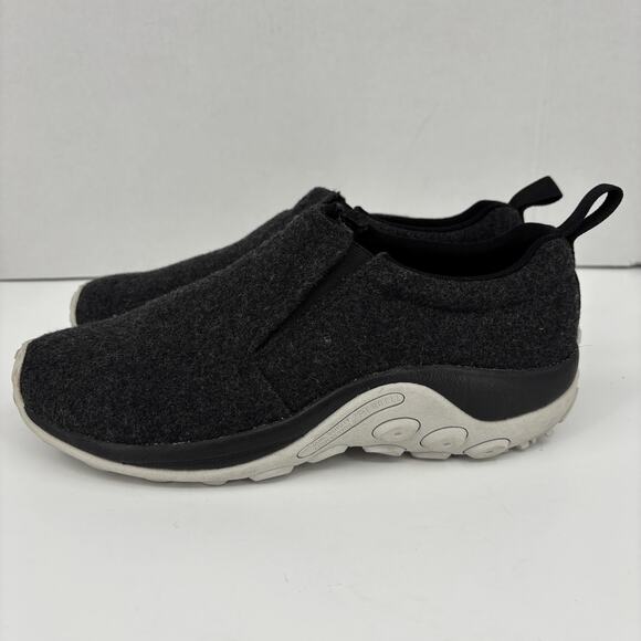 Merrell Jungle Moc Shoes Mens Size 9 Charcoal Wool Blend Slip On Sneaker Casual